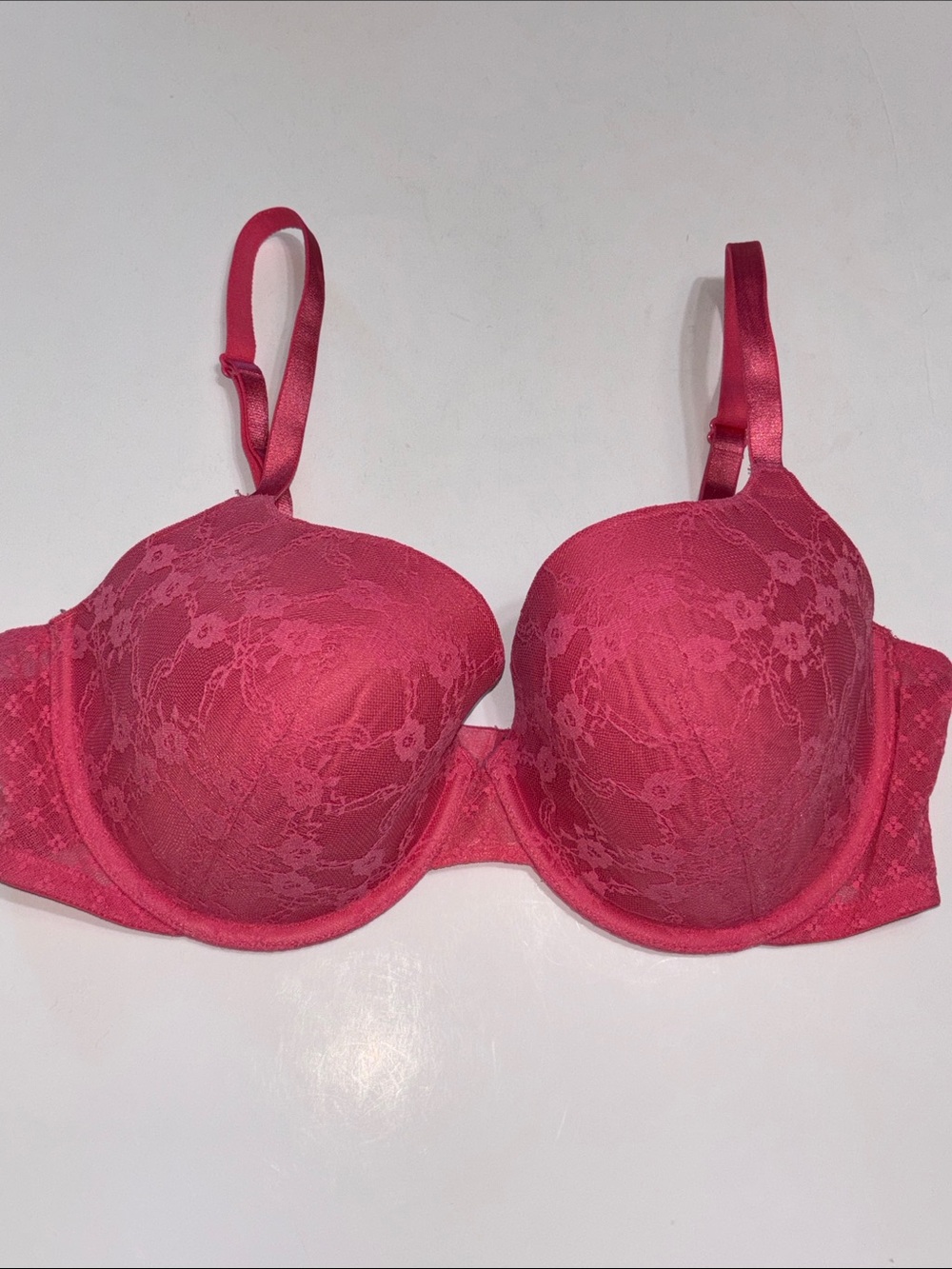 Victoria’s Secret Lined Demi Bra 38D Coral Pink - Picture 1 of 16